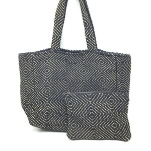 Amuse Society Women's 2 PC Tote Black/Gold
